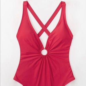 Red O-ring bathing suit NWT